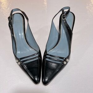 Audrey‎ Brooke Size 8M Black Strap 3” Heel Shoe